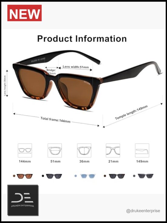 Polarized Narrow Square Cateye Sunglasses UV400 Protection for Women Retro main image 5